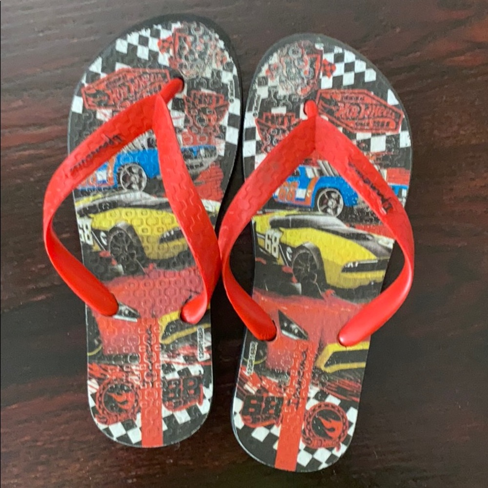 Boys car flip flops